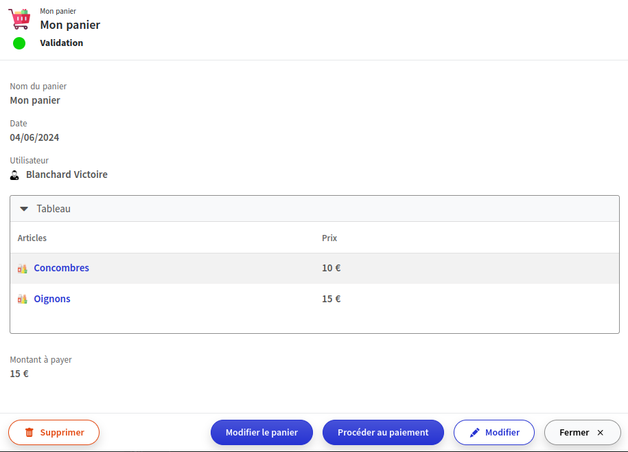 exemple liaison d'étapes