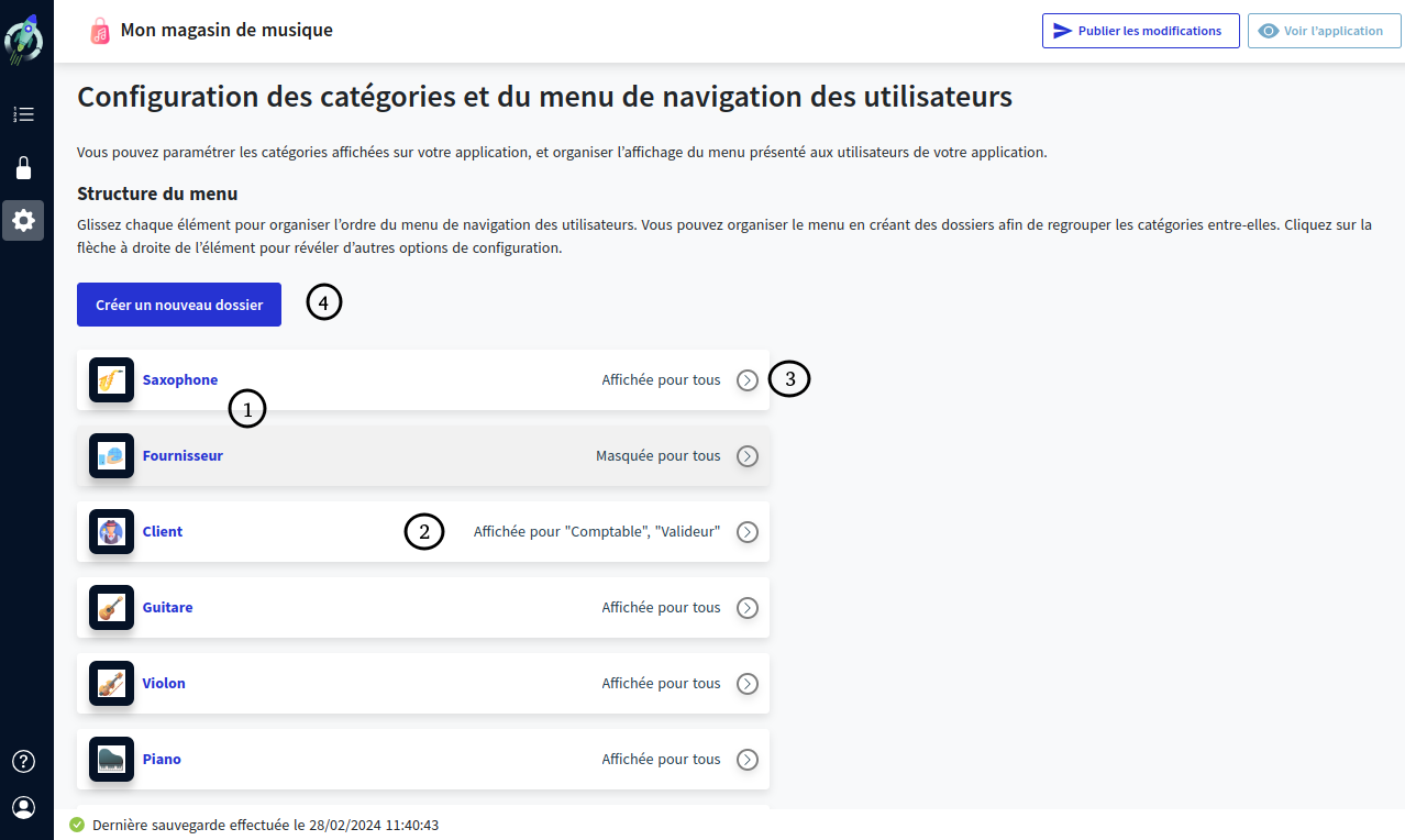 interaction catégorie