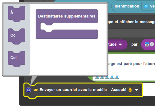 Ajout de destinataires